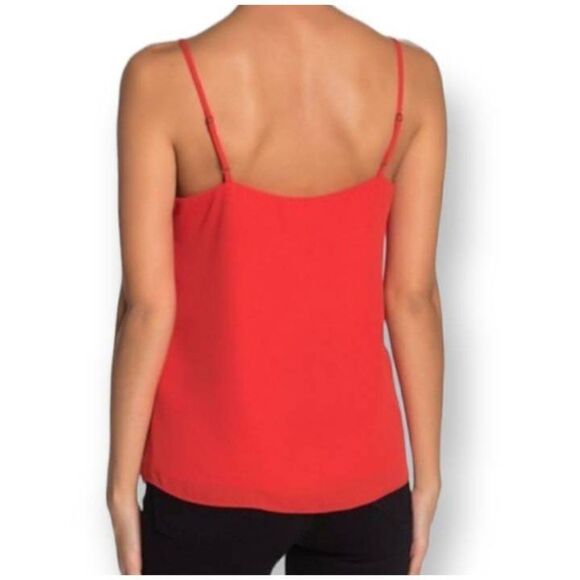 SOCIALITE RED V-NECK ADJUSTABLE STRAPS LACE CAMISOLE SLEEVELESS TOP SZ.XS/S EUC. - Picture 2 of 7